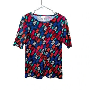 LuLaRoe  medium weight short sleeve T-shirt, wrinkle free polyester